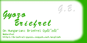 gyozo briefrel business card